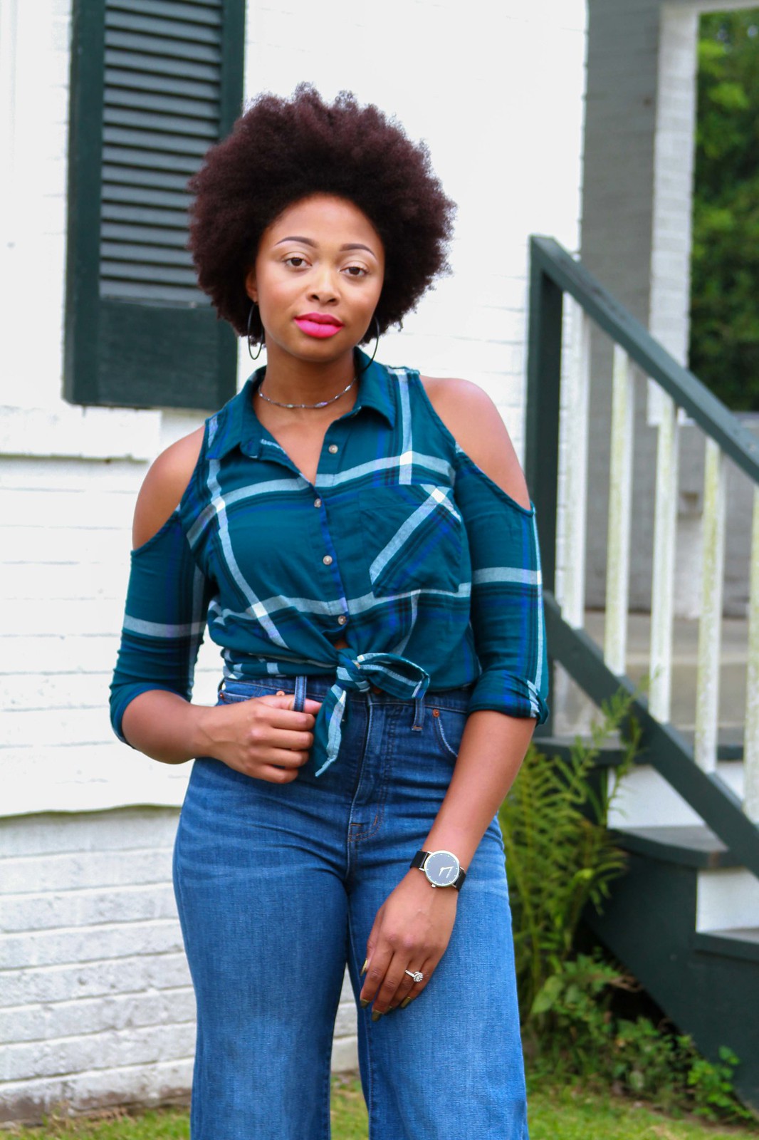 how to style a plaid button down, Dallas fashion blogger