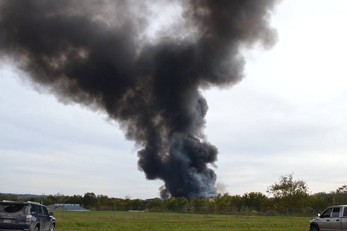ames plant fire warehouse former parkersburg wv westvirginia black smoke plume