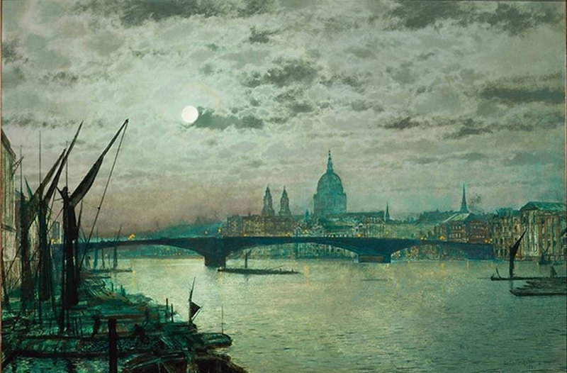 Southwark Bridge and St. Paul's by John Atkinson Grimshaw, 1883
