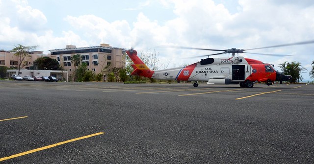 Coast Guard aircrew delivers aid to hospital in Mayaguez, Puerto Rico