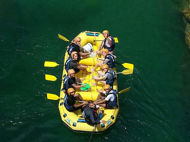Rafting down the Neretva river takes 5 hours