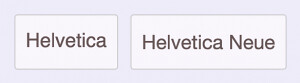 Chrome上でHelveticaとHelvetica Neueのレンダリング比較した結果