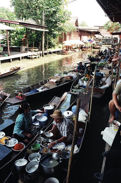 mercado flotante de Bangkok