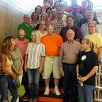 How many times have you gone up these stairs? Sat Sep 23 2017 Bill Ripp leads a 1977 40th reunion tour thru the halls of good ol Ames High School