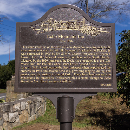 Echo Mountain Inn historical marker - 1