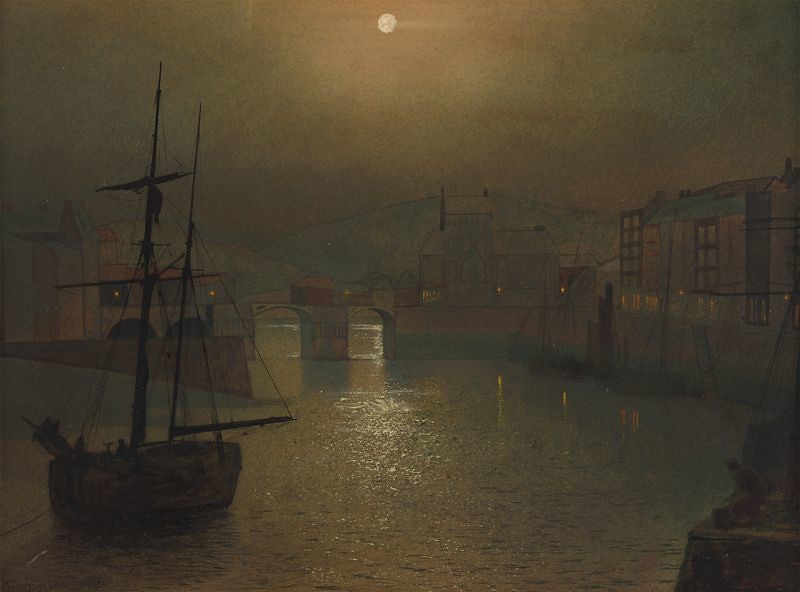 Harbor Scene by John Atkinson Grimshaw, 1878
