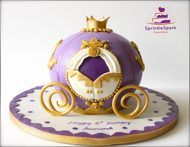 Cinderella's Carriage Cake by Sandhya Kiran of SprinkleSpark, LLC