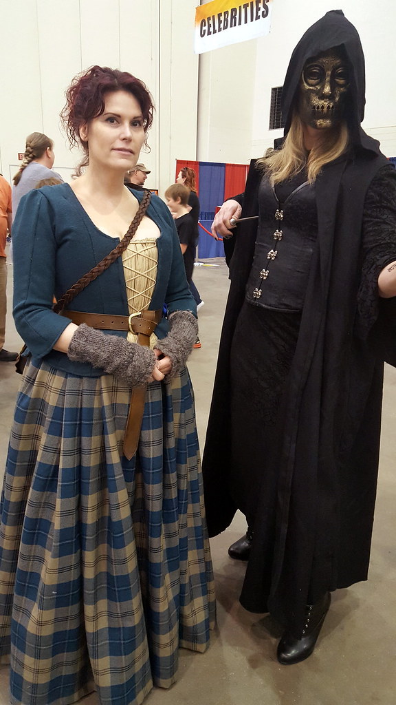 Claire Randall, Outlander and Death Eater, Harry Potter. Fantastic Literary Cosplays from Grand Rapids Comic Con