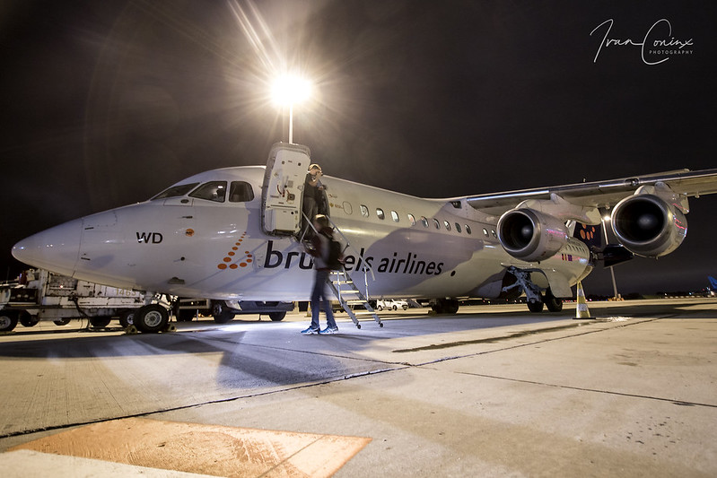 Avro RJ100 – Brussels Airlines – OO-DWD – Brussels Airport (BRU EBBR) – 2017 10 28 – Parked – 05 – Copyright © 2017 Ivan Coninx