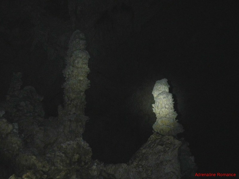 Giant stalagmites