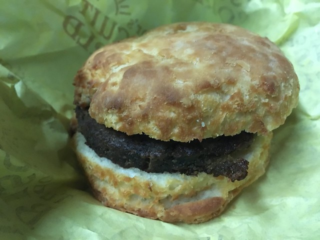 Tudors sausage biscuit & grape jelly