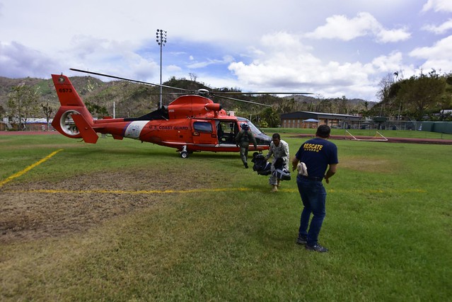 Coast Guard helicopter crews deliver supplies in Puerto Rico