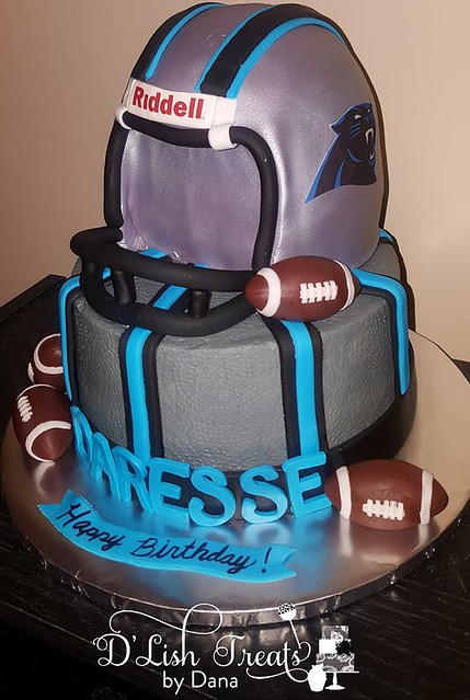 Carolina Panthers Helmet Cake from D'Lish Treats by Dana
