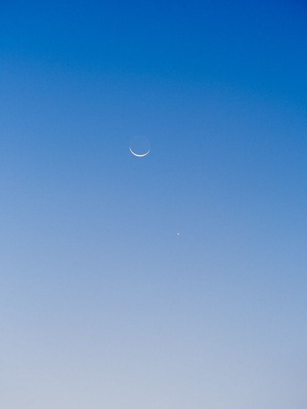 月と金星 (2017/10/18 05:30)