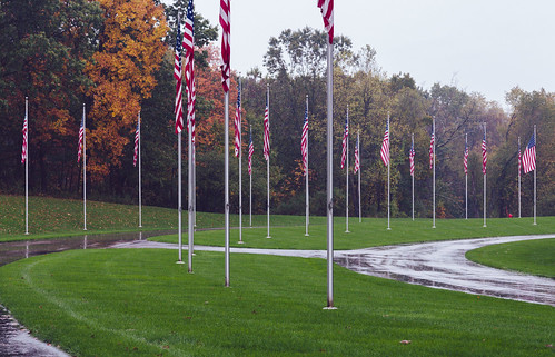 augusta fortcusternationalcemetery kalamazoocounty michigan us unitedstates autumn cemetery fall landscape outdoor rain raining rainy