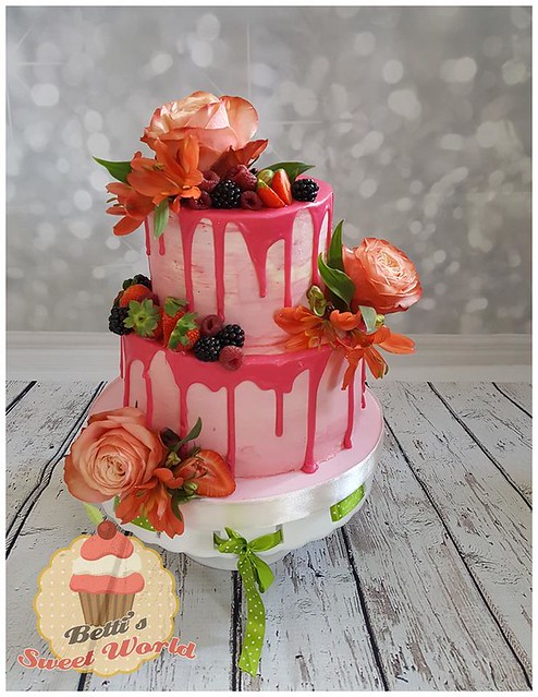 Birthday Drip Cake by Beata Mioduszewska of Betti's Sweet World