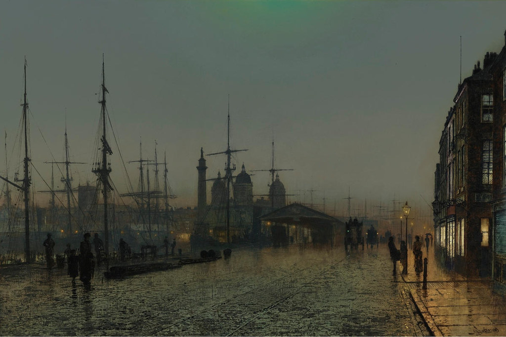 Hull Docks at Night by John Atkinson Grimshaw