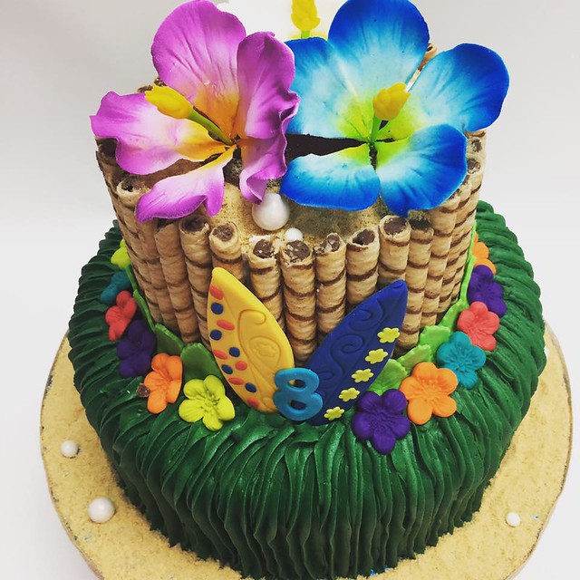 Hawaiian Themed Birthday Cake from Cake By Liz