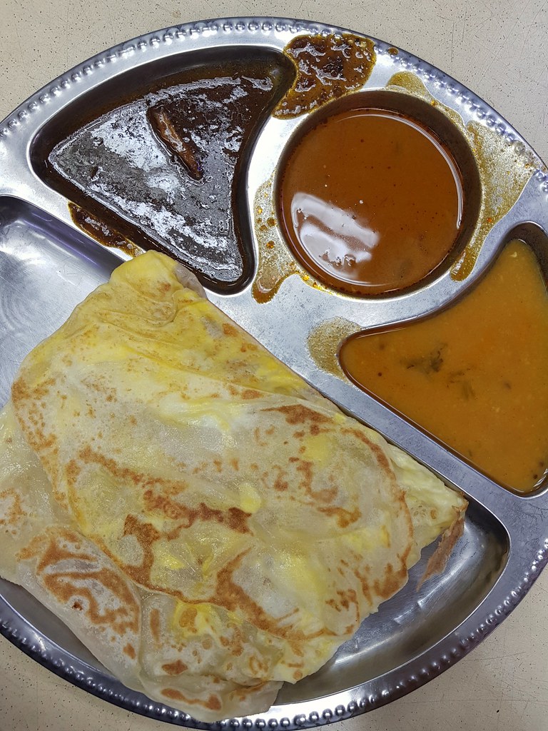 印度蛋煎餅 Roti Telur $2 & 奶茶 Teh Tarik $1.30 @ Aar Bistro Shah Alam