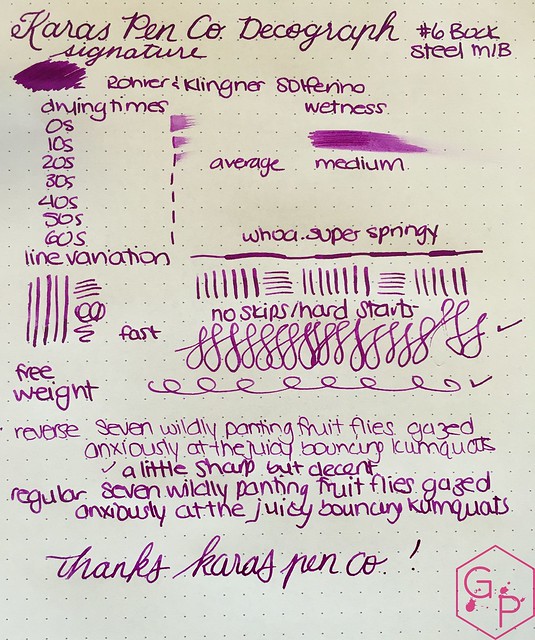 Review @KarasPenCo Decograph Fountain Pen 15