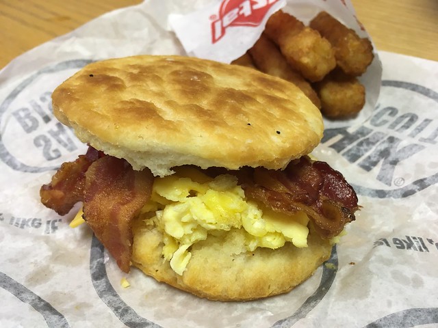 Bacon, egg and cheese biscuit - Krystal