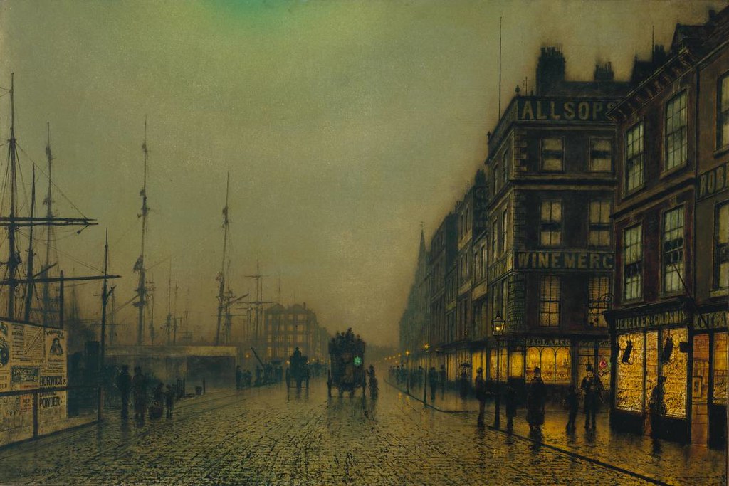 Liverpool Quay by Moonlight by John Atkinson Grimshaw, 1887