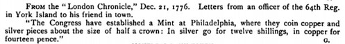 London Chronicle December 21, 1776