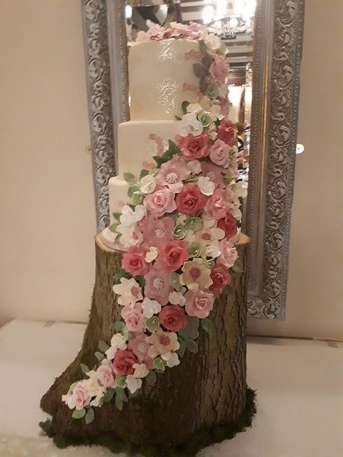 Floral Fantasy Wedding Cake by Sugar nanna cakes