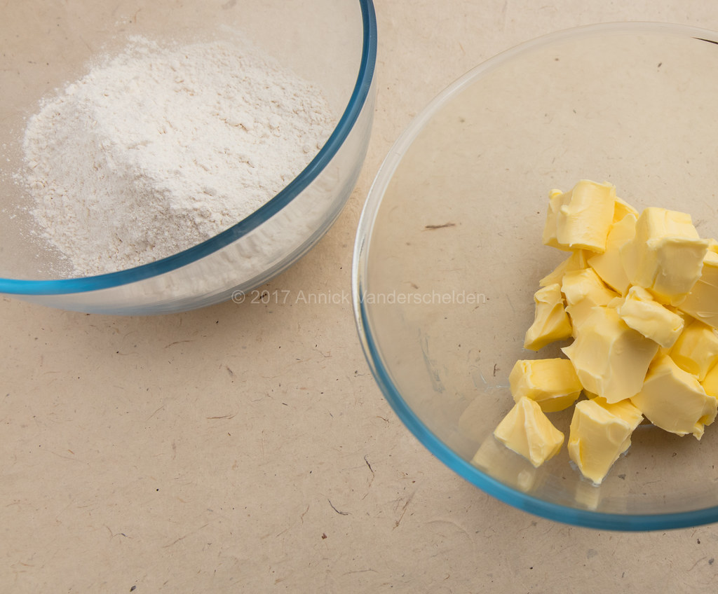 Cake Flour And Chopped Unsalted Butter At Room Temperature