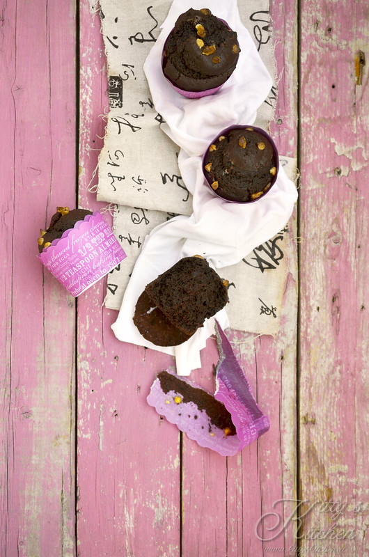muffin al cacao e cioccolato bianco