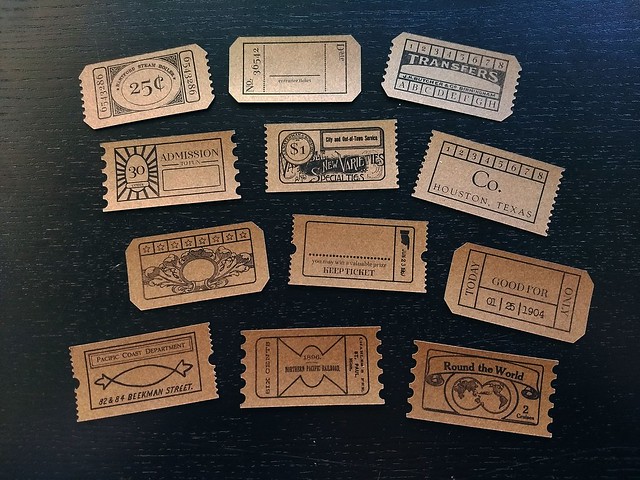 print & cut vintage tickets