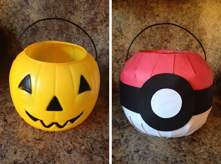 Halloween Pokeball Candy Bucket Tutorial