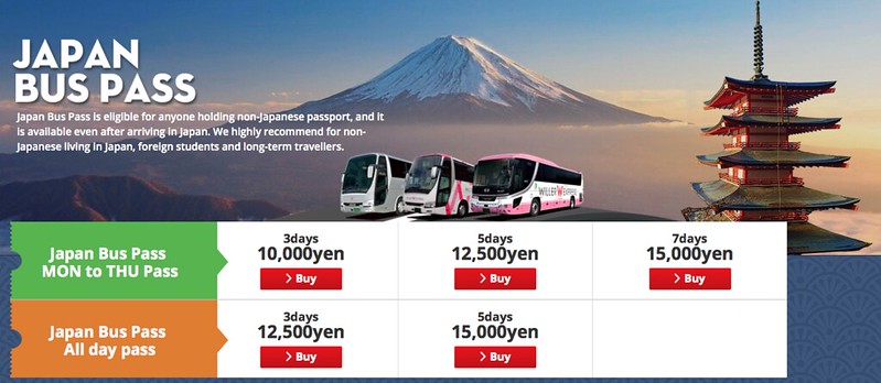 Ônibus de Tóquio para Kioto