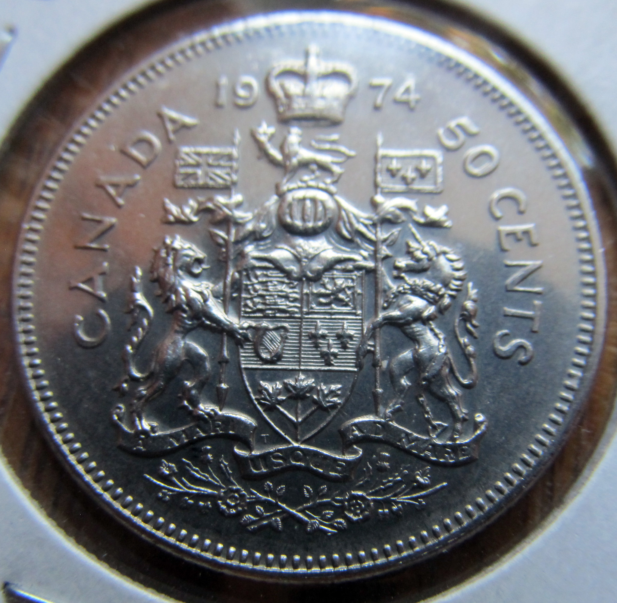 50 Cents 1974 Canada Half Dollar Coin 