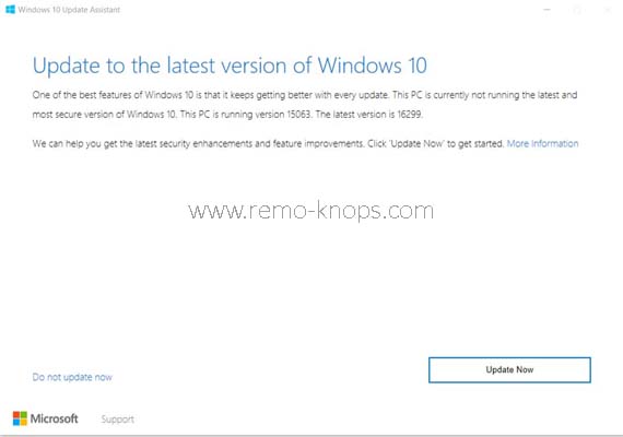 Windows 10 Update Assistant - Force Fall Creators Update download 216