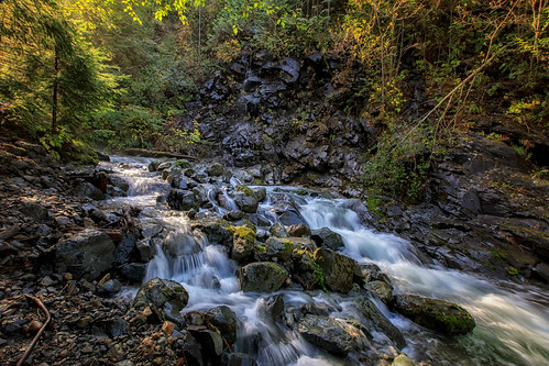 hiking hallcreek trees stream rocks boulders