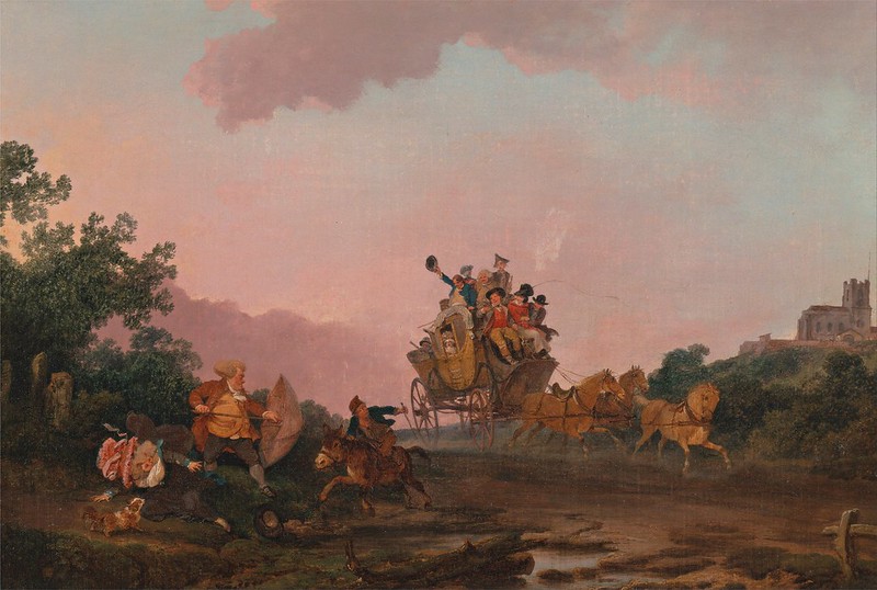 Philippe-Jacques de Loutherbourg - Revellers on a Coach (c.1787)