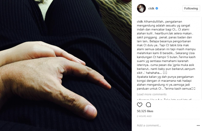 Dato' Siti Nurhaliza Kongsi Pengalaman Berbadan Dua