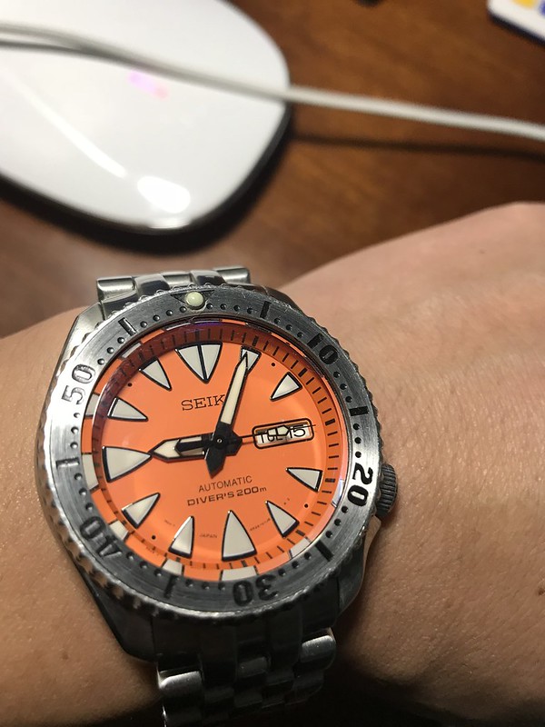 FS: SEIKO SKX007 TOP QUALITY MOD - ORANGE MONSTER DIAL & ALL STAINLESS! |  WatchUSeek Watch Forums