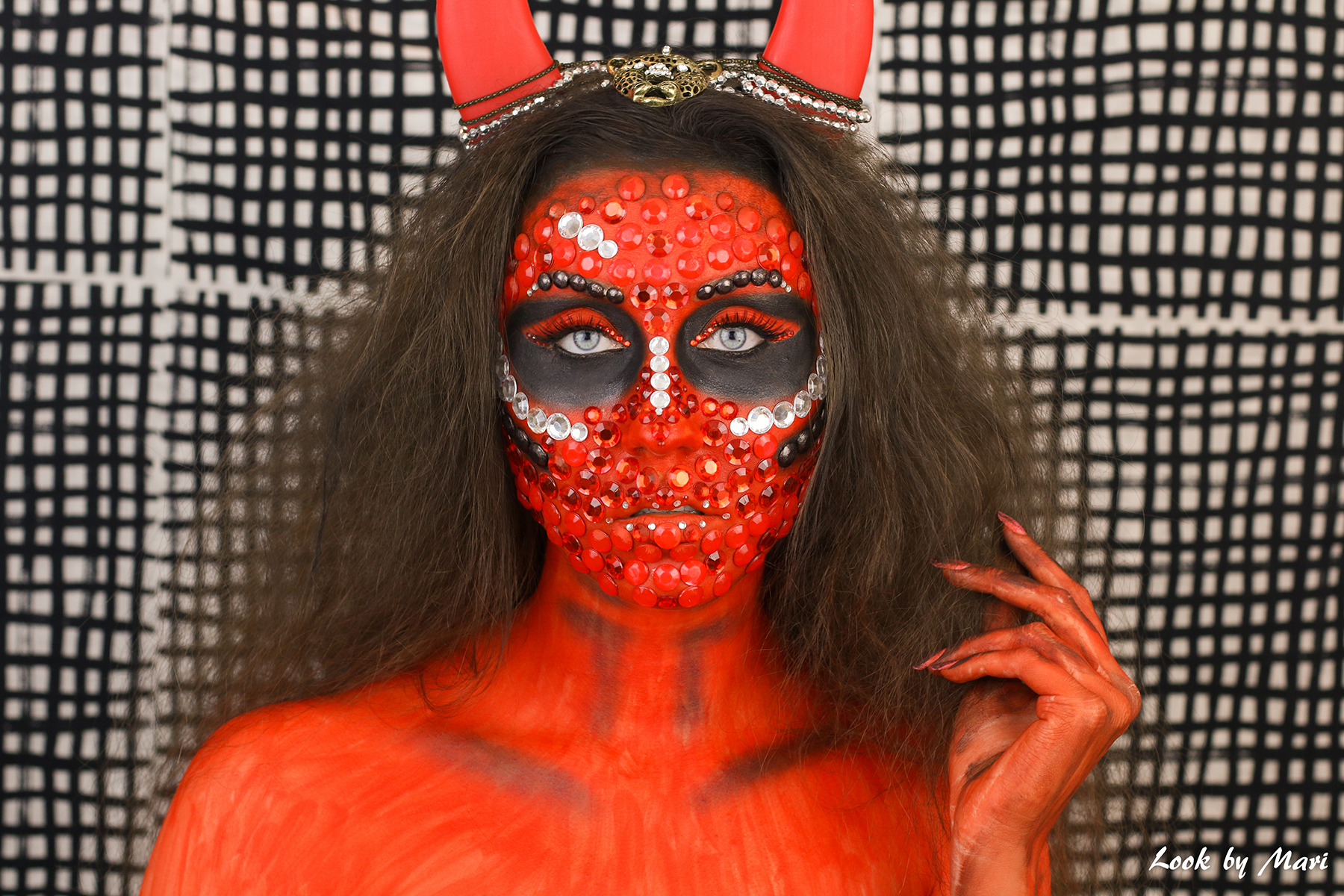 1 devil makeup halloween 2017 costume ideas inspiration red glitter skull blog video