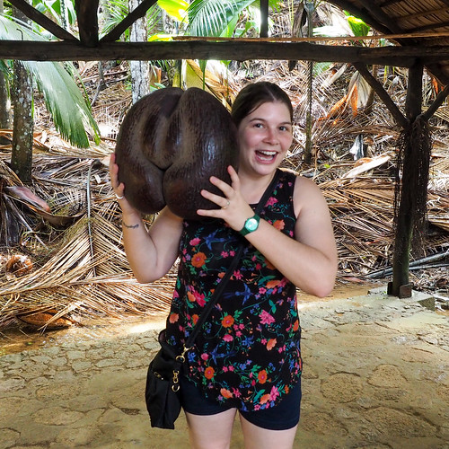 Amanda with a Coco de Mer nut