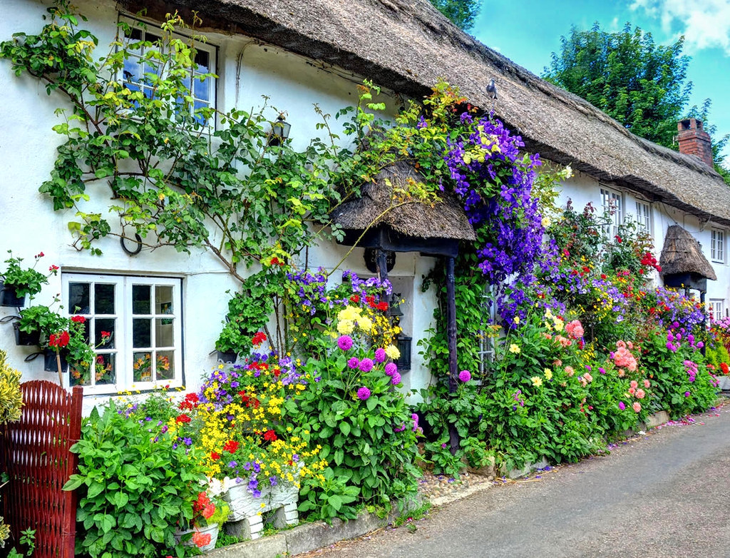 Pretty Devon cottages at Branscombe. Credit Baz Richardson, flickr