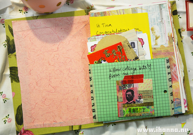 Adding in extra collage bits in each journal from iHanna and http://ihanna.etsy.com #etsy
