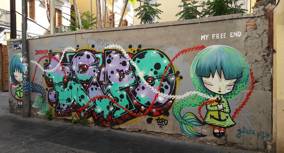 Zien in Valencia: street art in Barrio del Carmen | Mooistestedentrips.nl