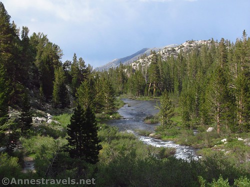 The stream along the lower part of the Mono Pass Trail / Little Lakes Basin Trail in Inyo National Forest, California