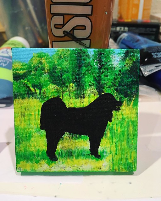 Don't buy anything today, create something! Here's a lil painting of Bear Cub I just started. 🎨