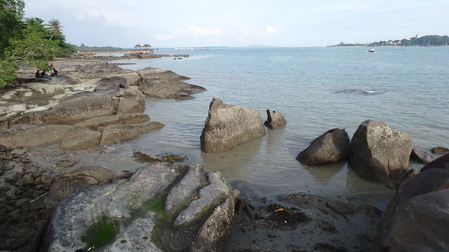 Rocky shore at Pulau Ubin near Ubin Jetty