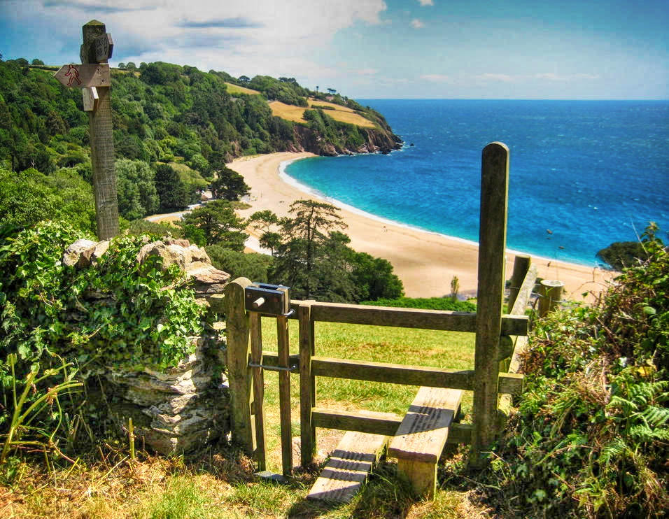 The South West Coast Path above Blackpool Sands. Credit Philip Halling