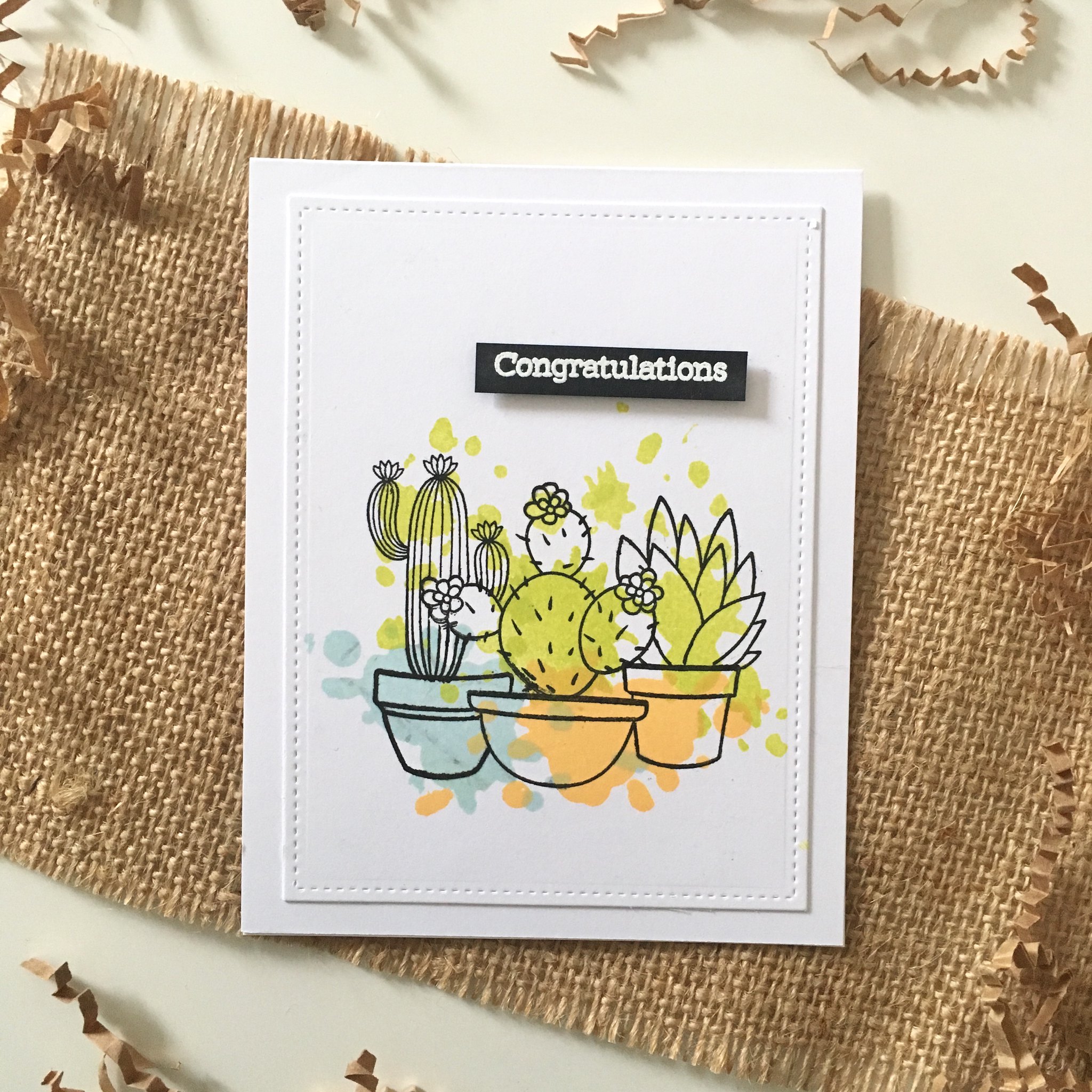 Cactus splatter cards