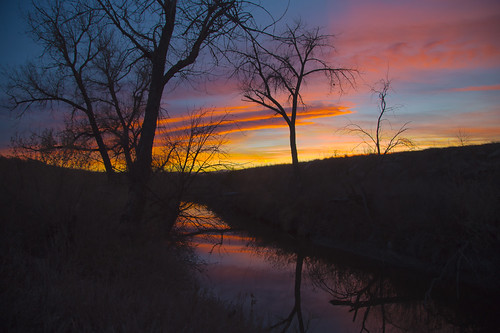 trees westminster hdr sunset dusk bigdrycreek openspace co colorado canon6d 24105mm composite creek water reflection vivid colors silhouette clouds landscape outdoors
